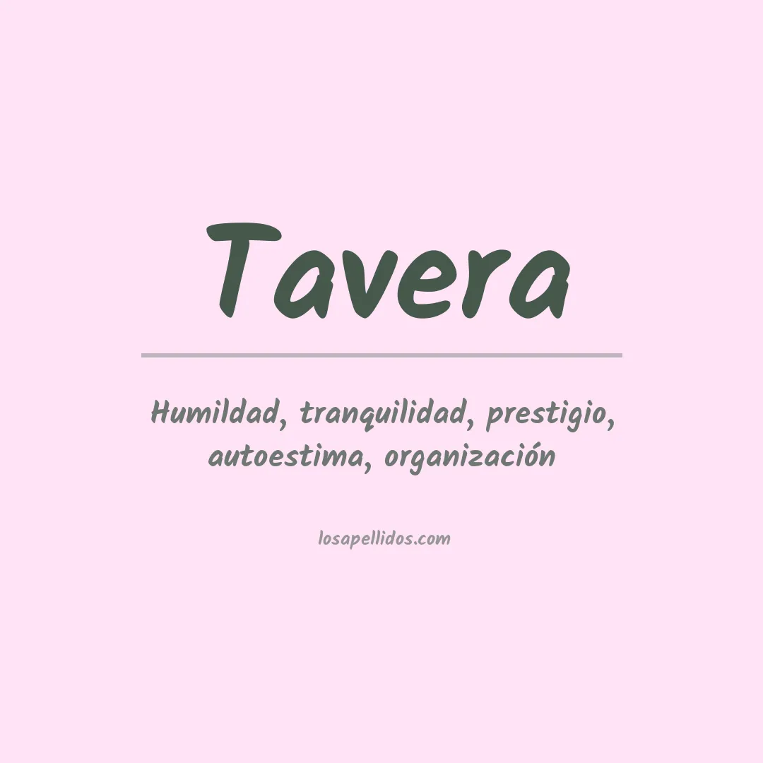 Apellido Tavera