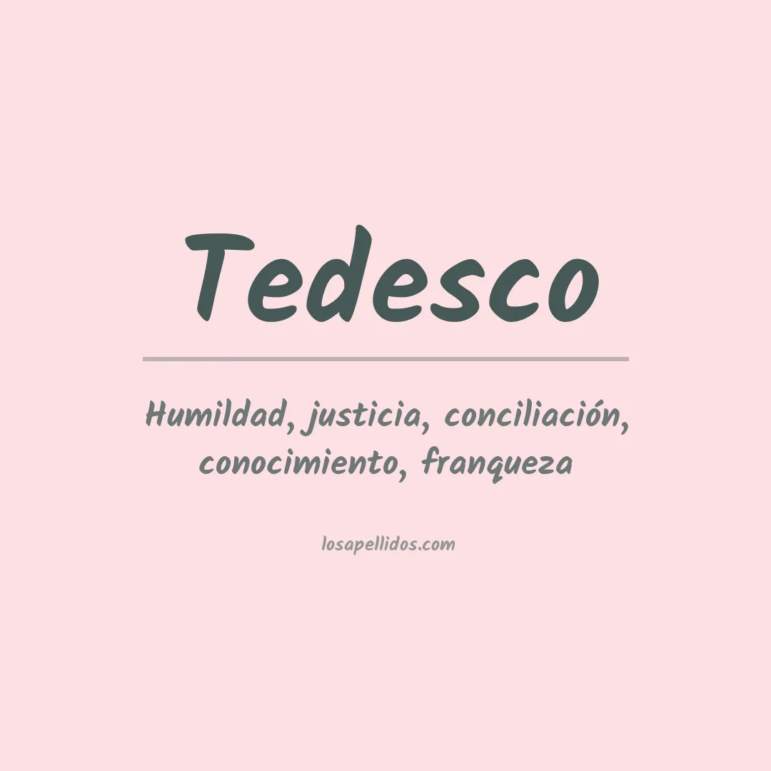 Apellido Tedesco