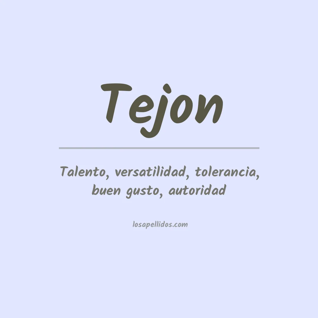 Apellido Tejon