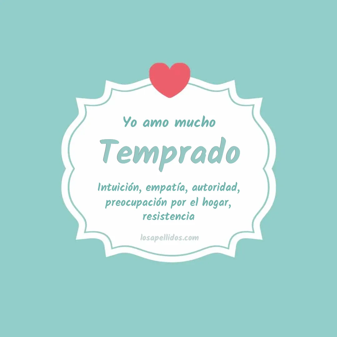 Yo amo mucho Temprado