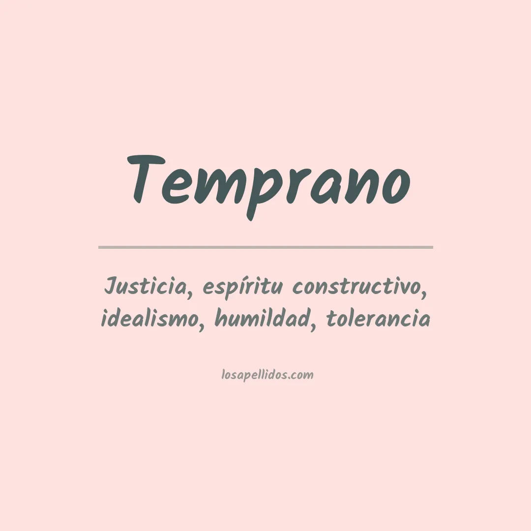 Apellido Temprano