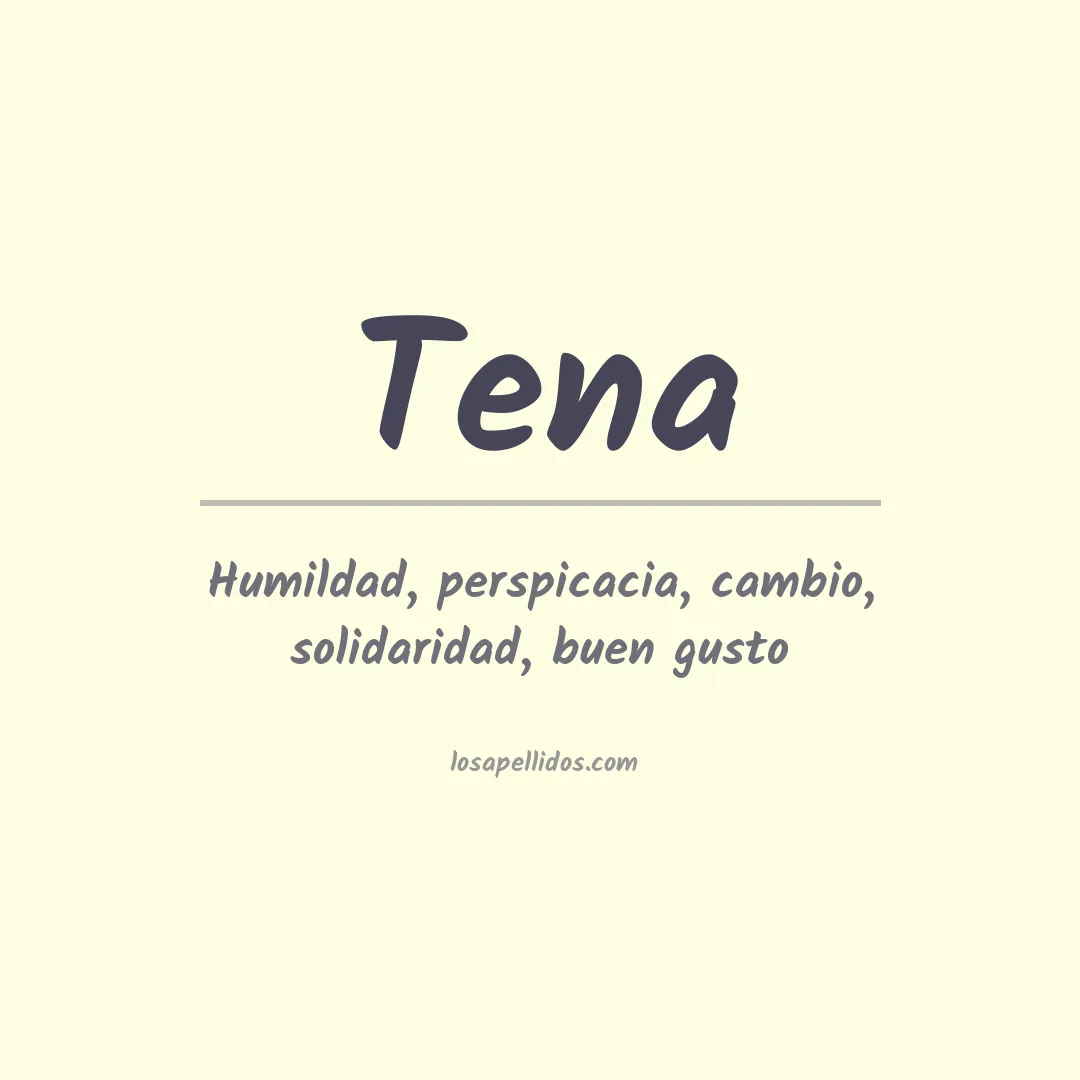 Apellido Tena