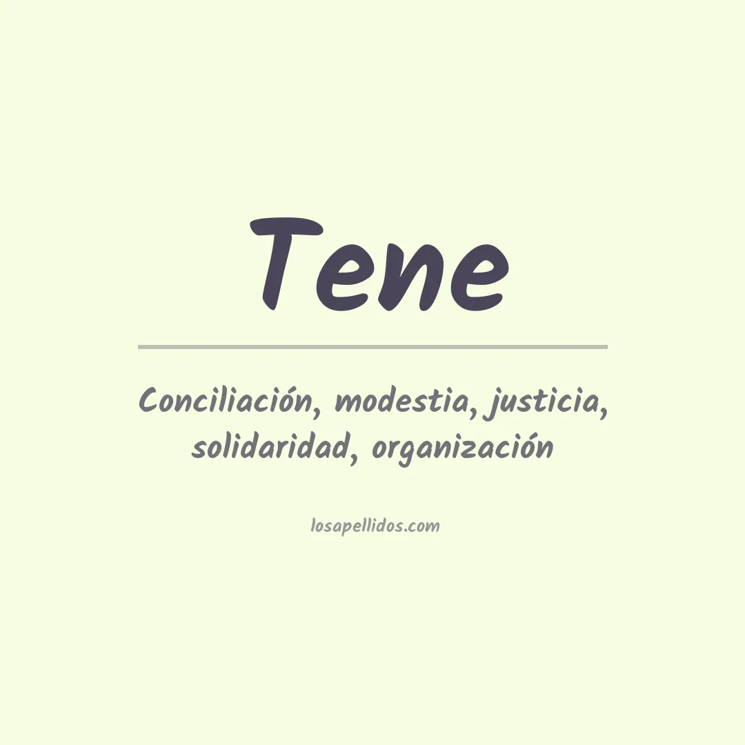 Apellido Tene