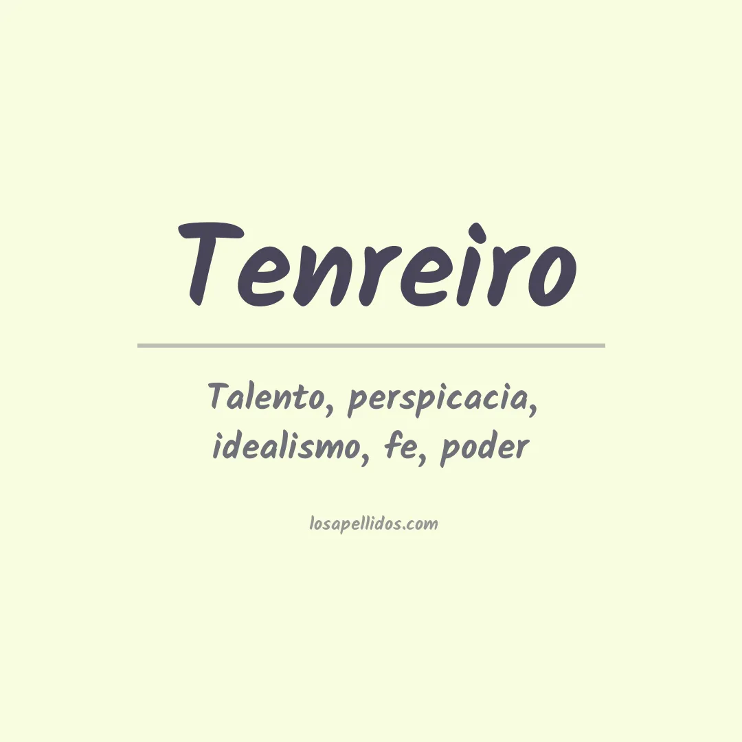 Apellido Tenreiro