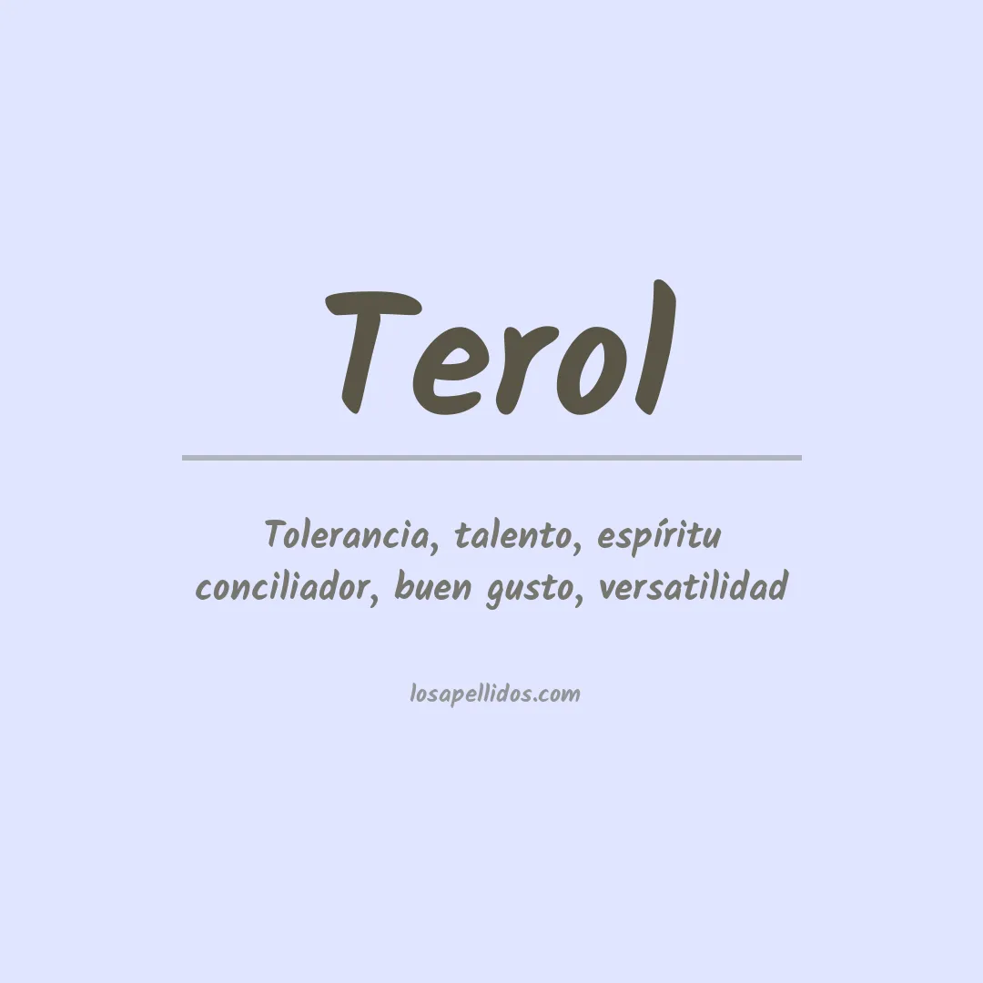Apellido Terol