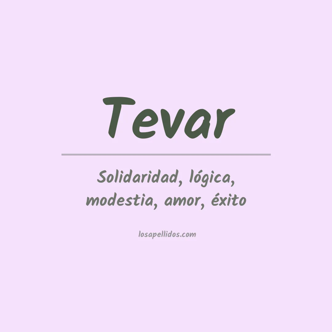 Apellido Tevar