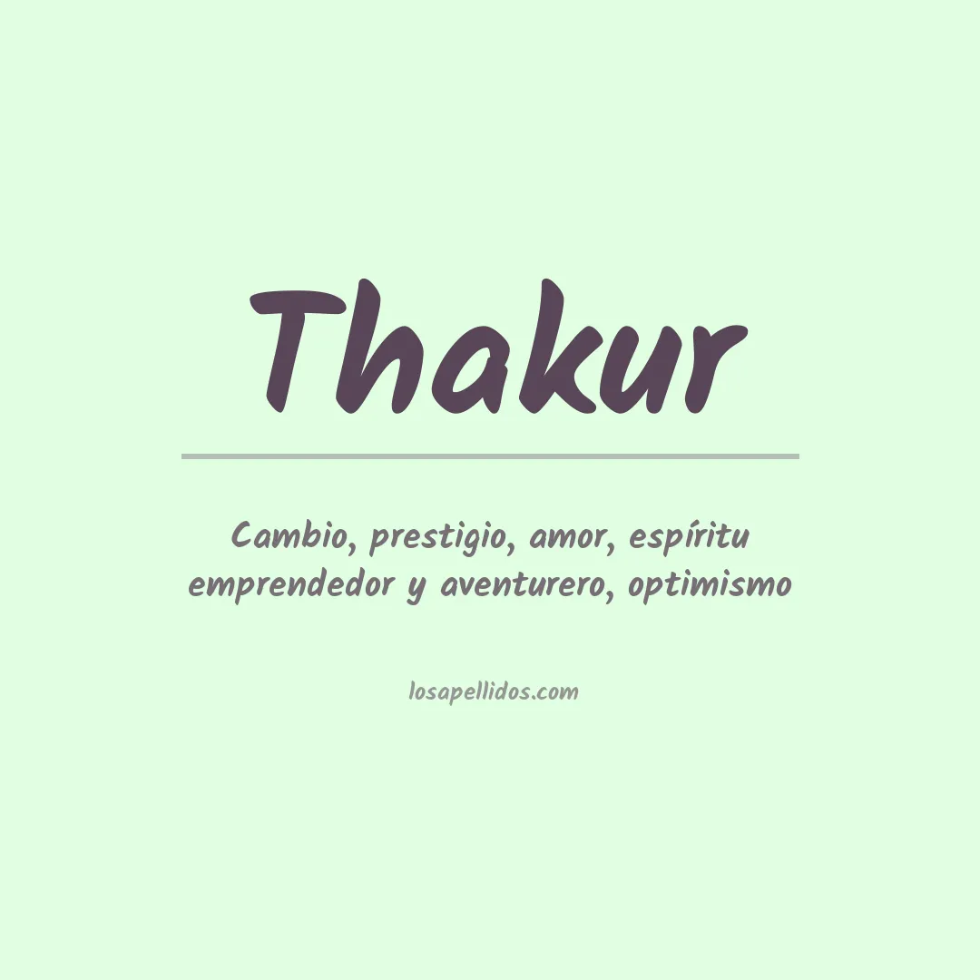 Apellido Thakur