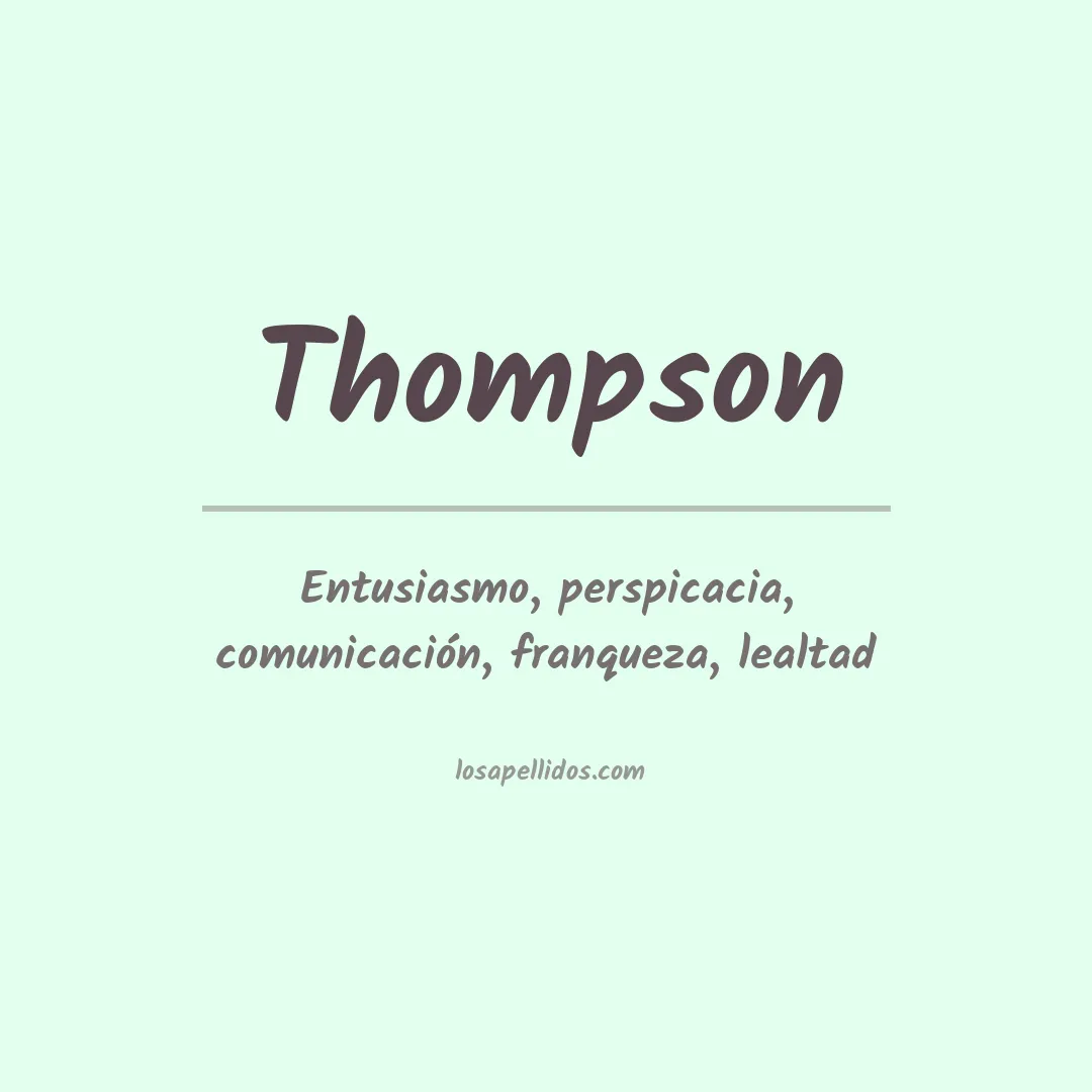 Apellido Thompson