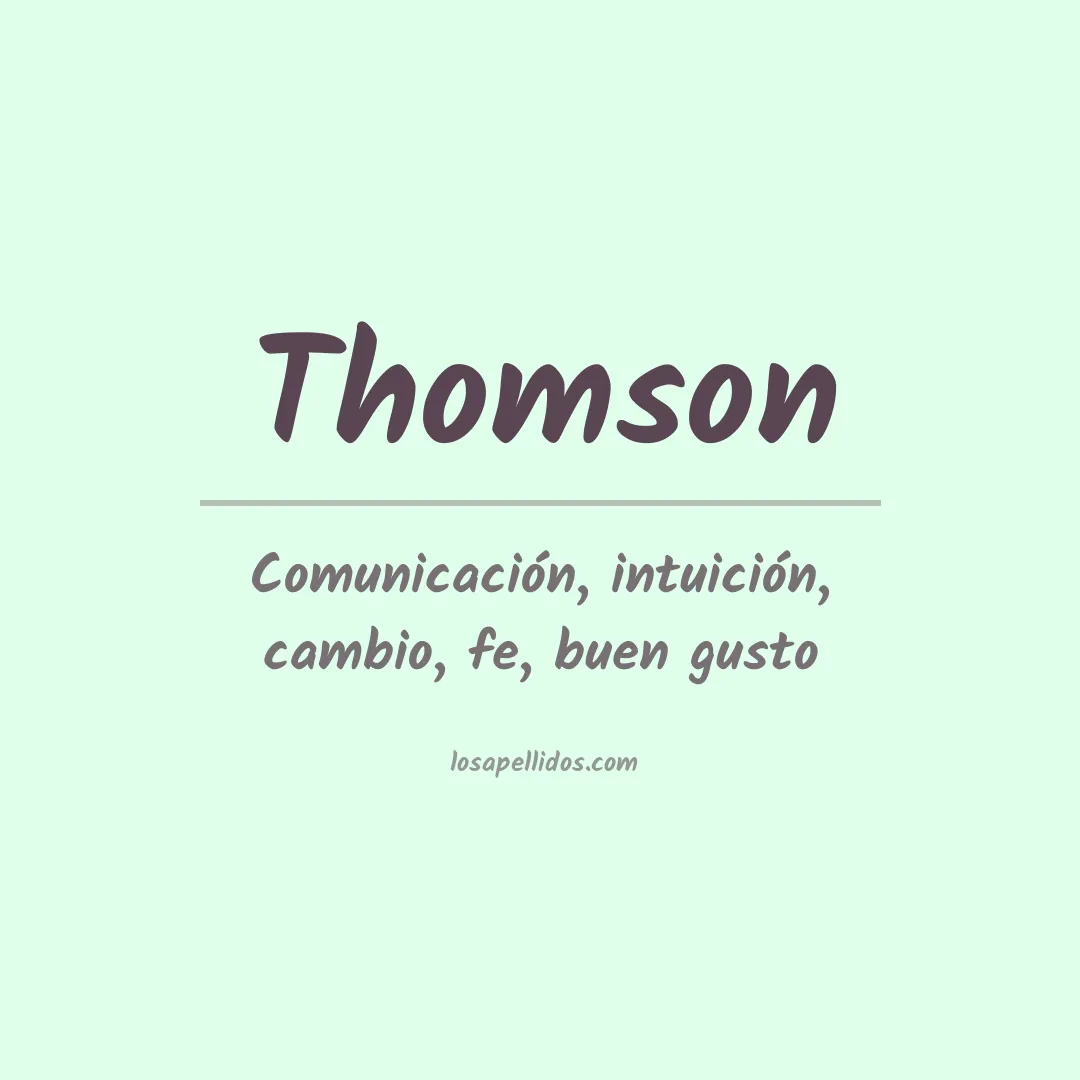 Apellido Thomson