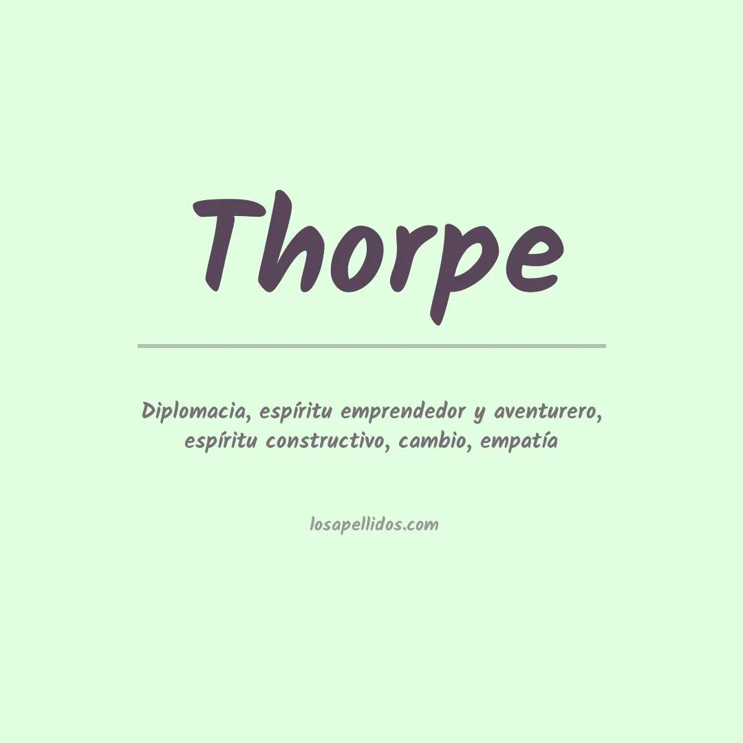 Apellido Thorpe