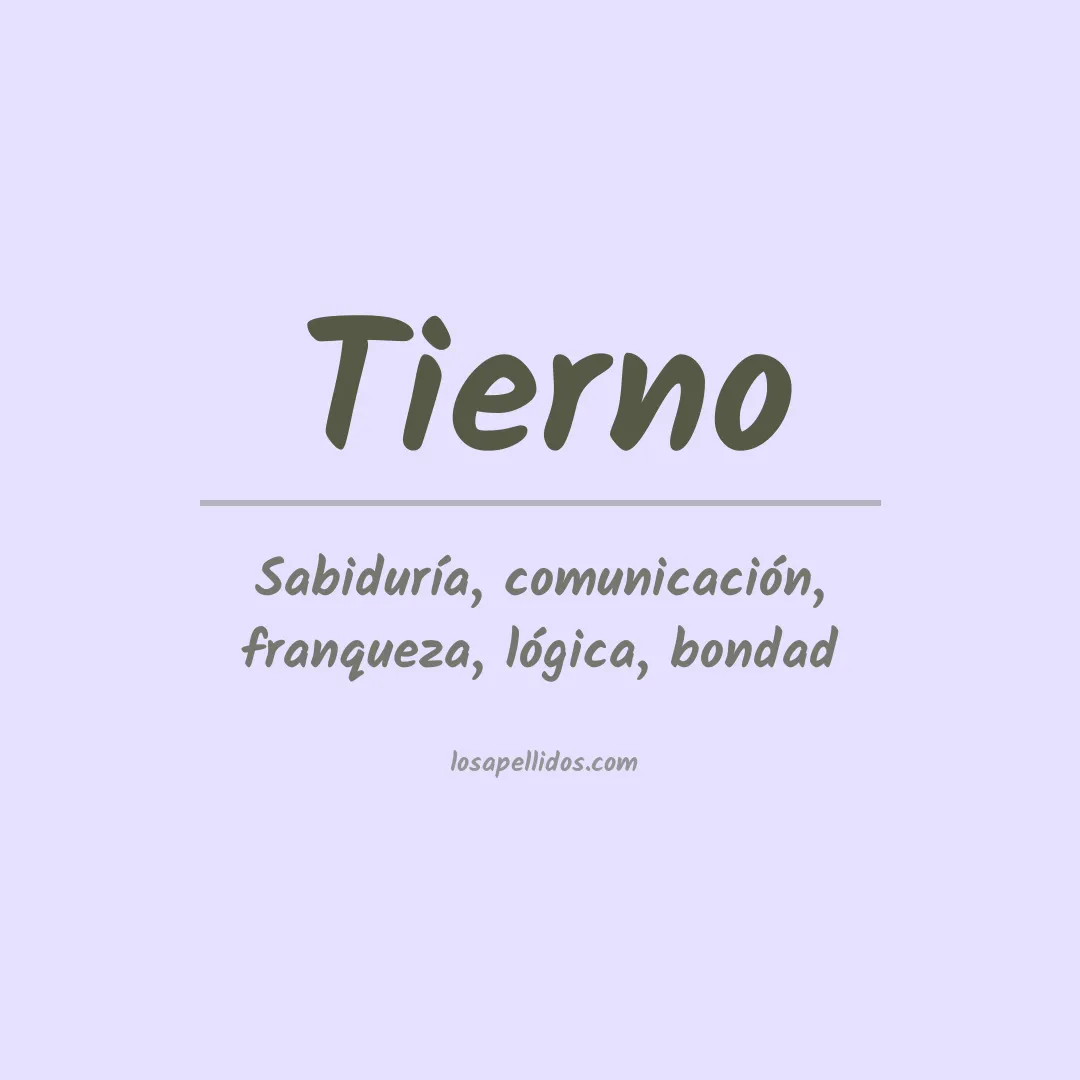 Apellido Tierno