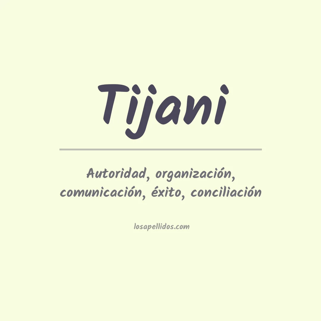 Apellido Tijani