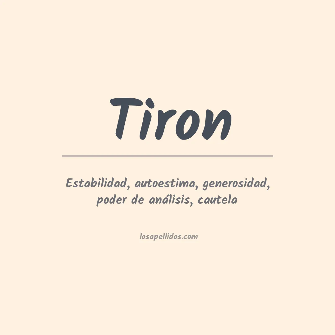 Apellido Tiron