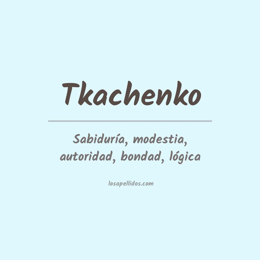 Apellido Tkachenko