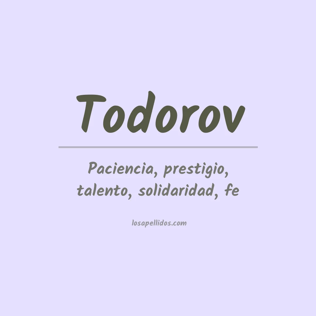 Apellido Todorov