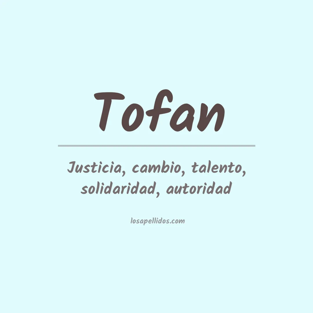 Apellido Tofan