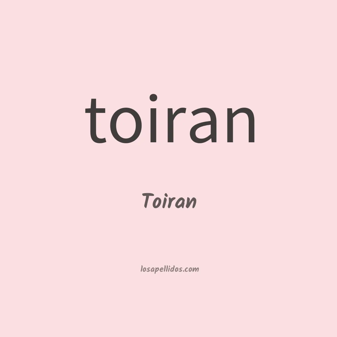Toiran en chino