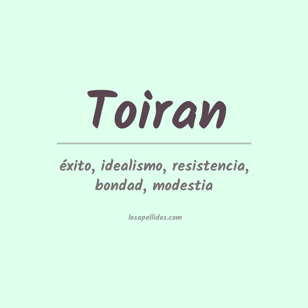 Apellido Toiran