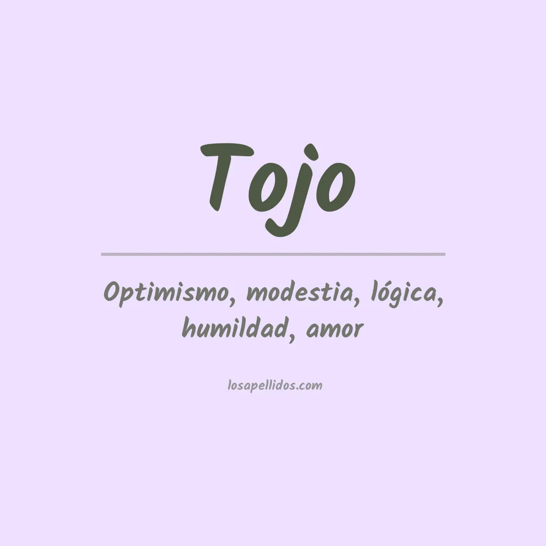 Apellido Tojo