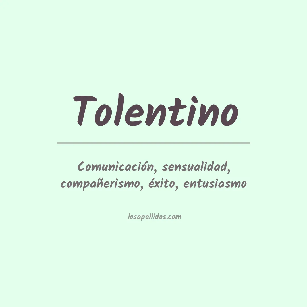 Apellido Tolentino