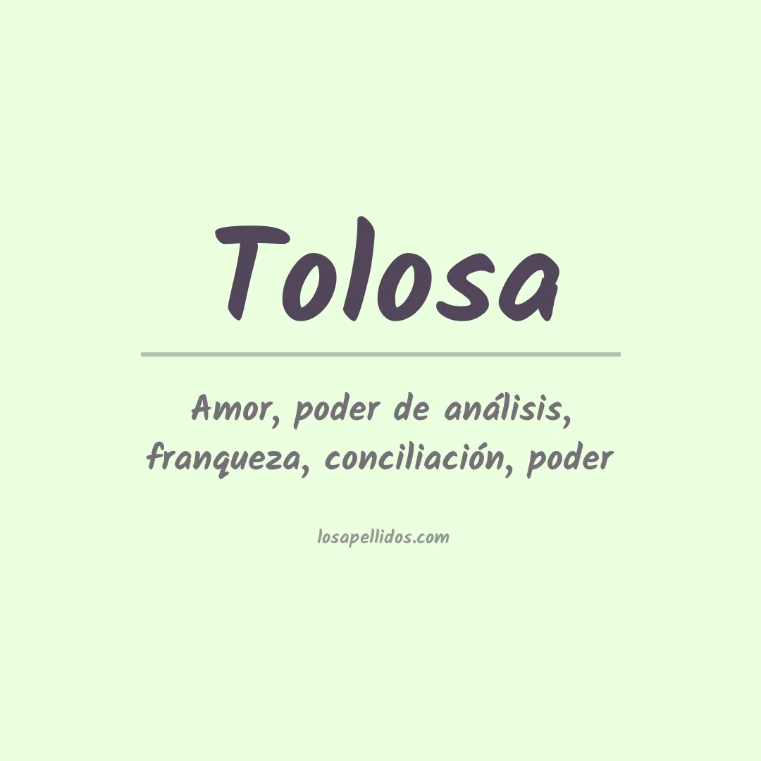 Apellido Tolosa