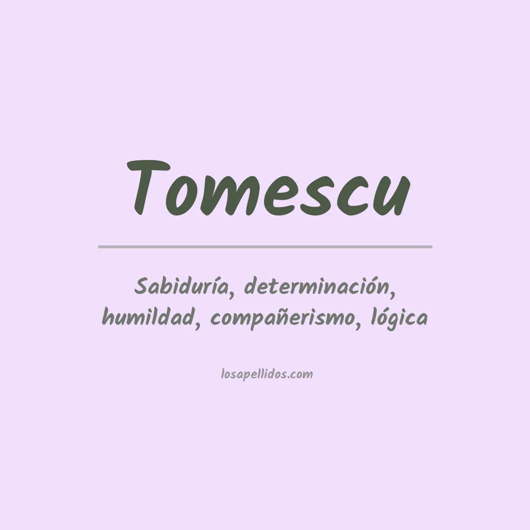 Apellido Tomescu