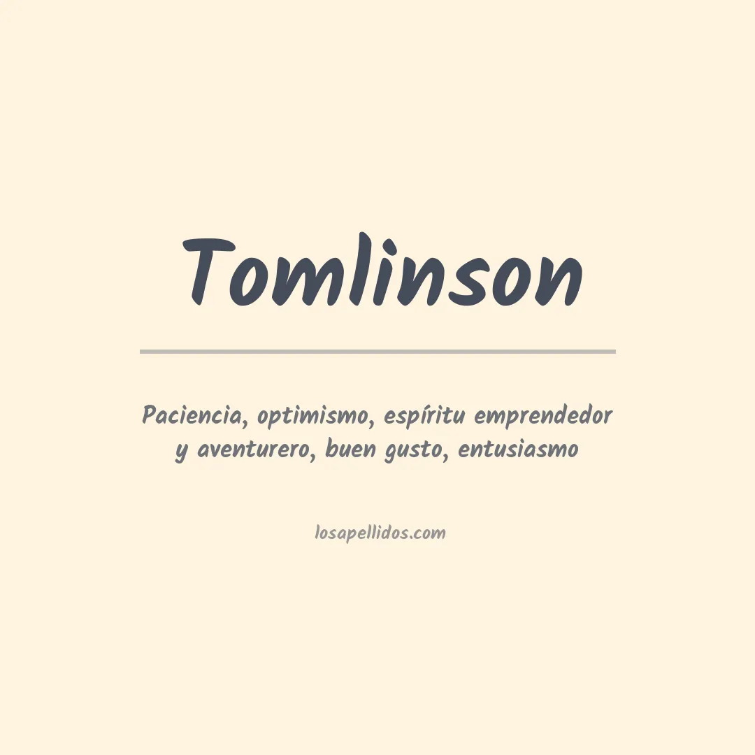 Apellido Tomlinson