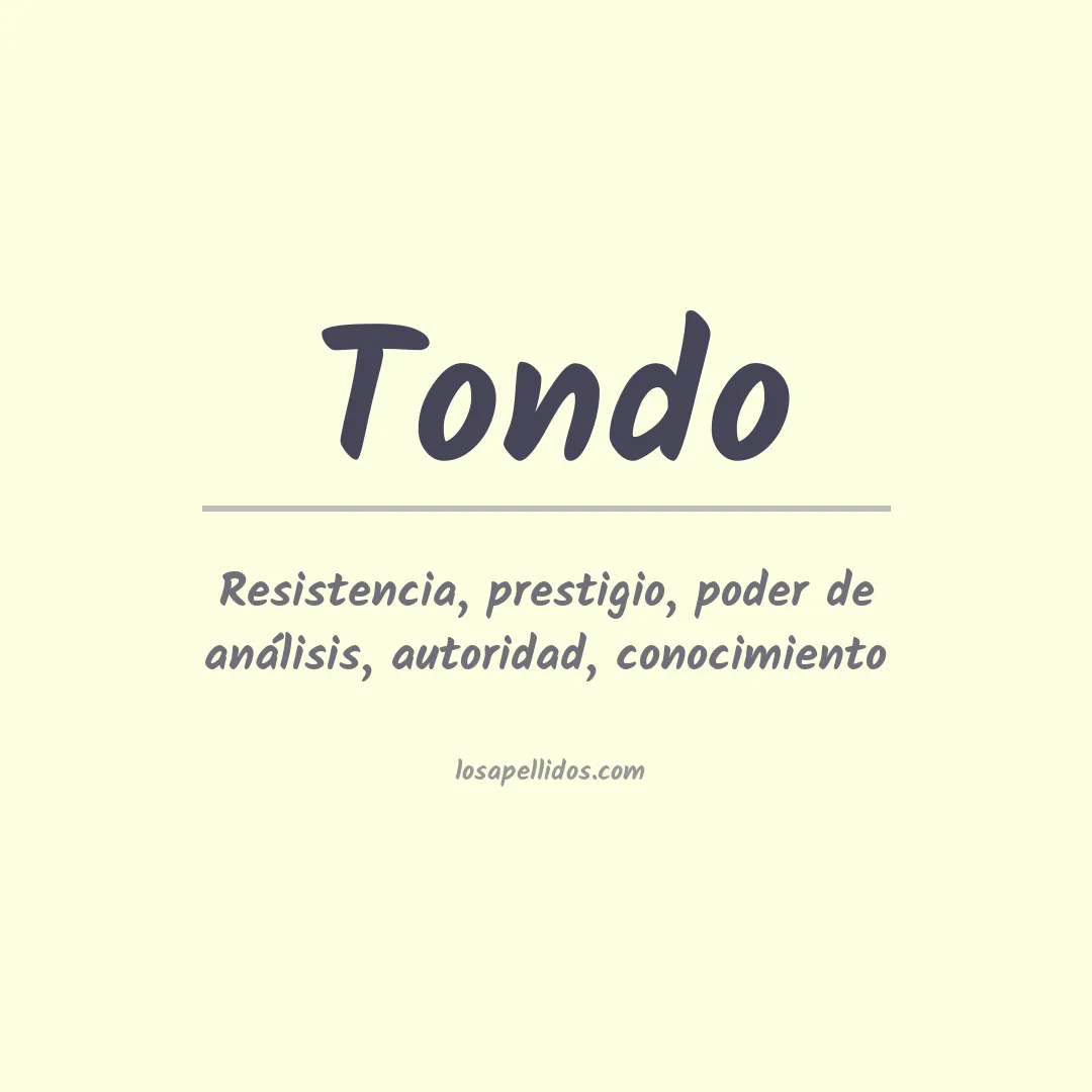Apellido Tondo