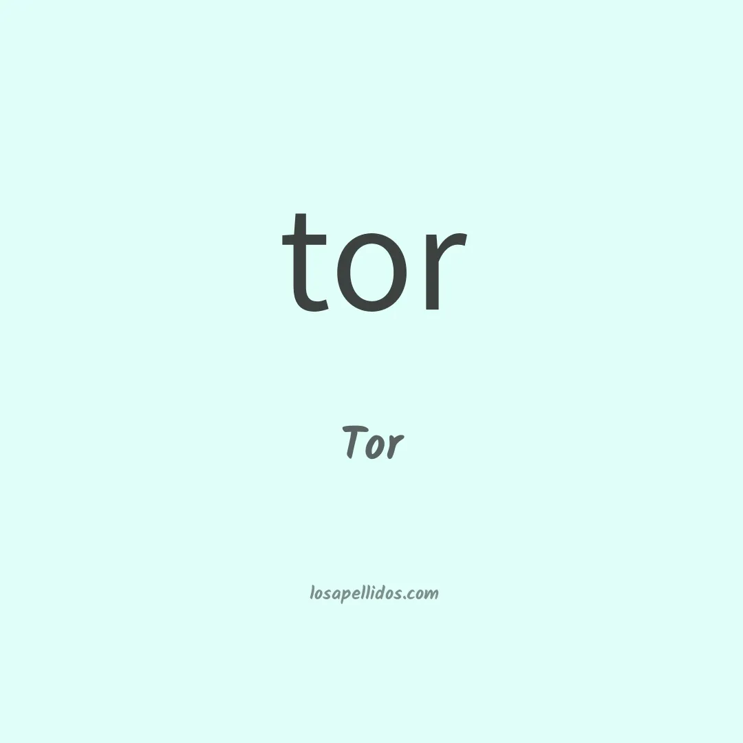 Tor en chino