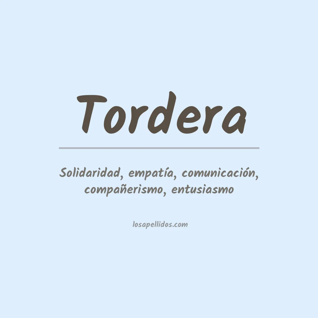 Apellido Tordera