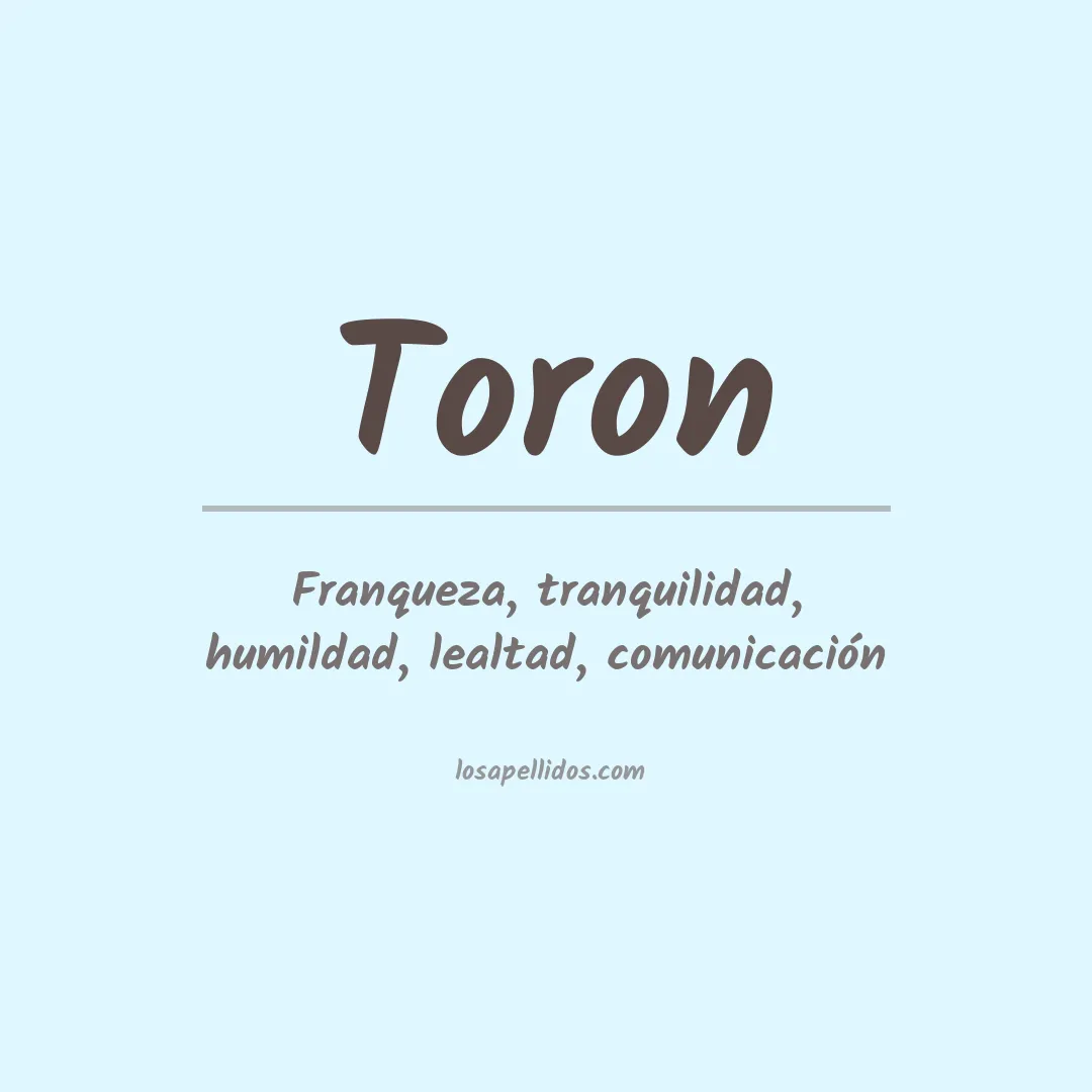 Apellido Toron