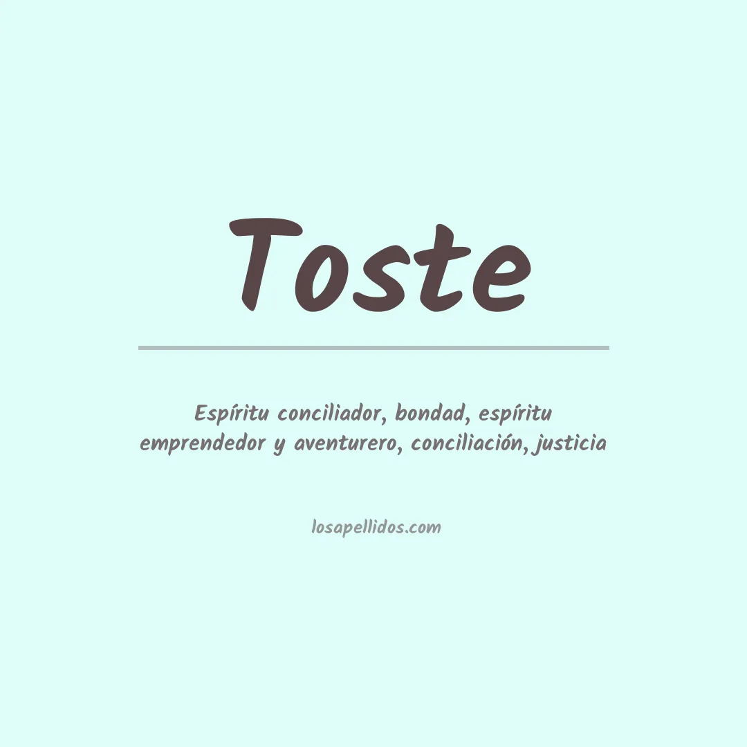 Apellido Toste