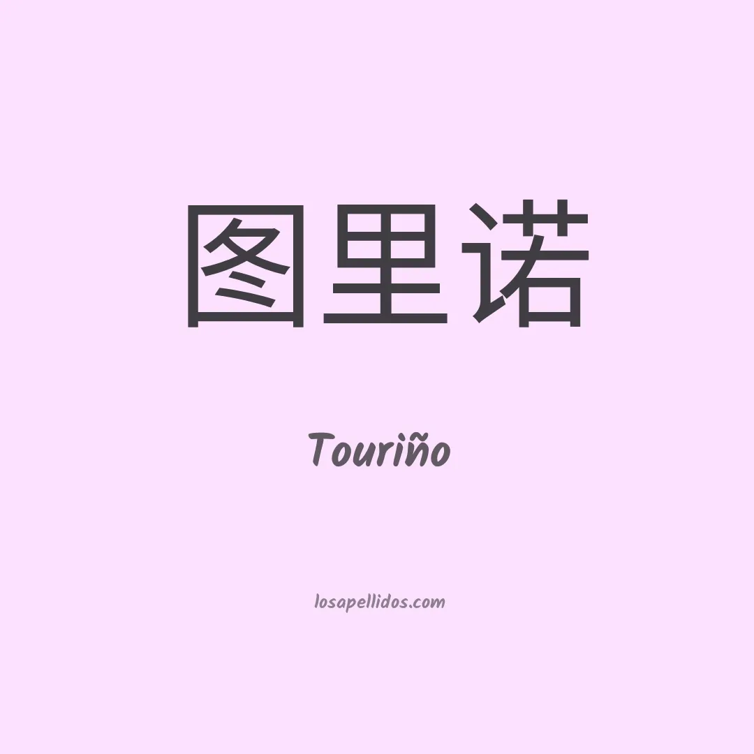 Touriño en chino