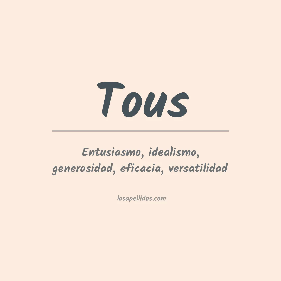 Apellido Tous