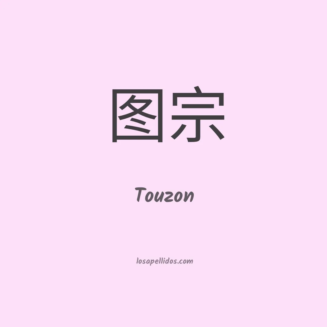 Touzon en chino