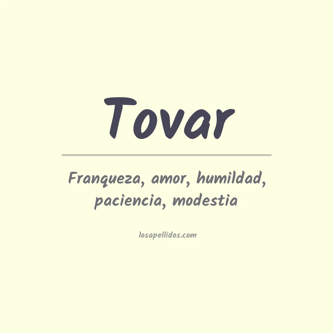 Apellido Tovar
