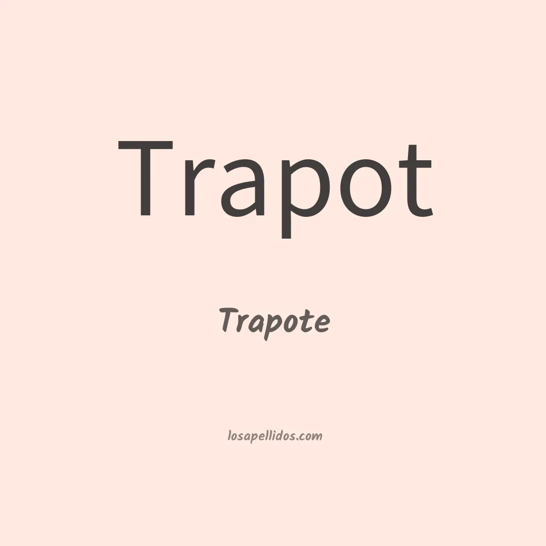 Trapote en chino