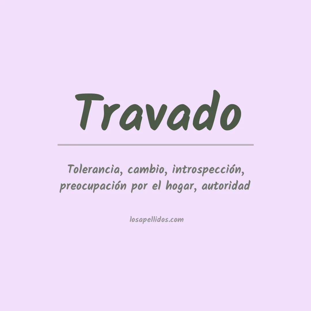 Apellido Travado