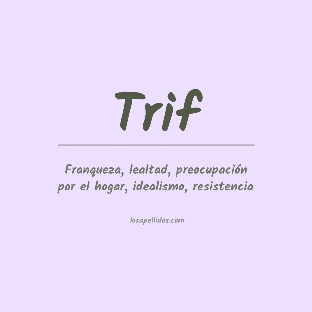Apellido Trif