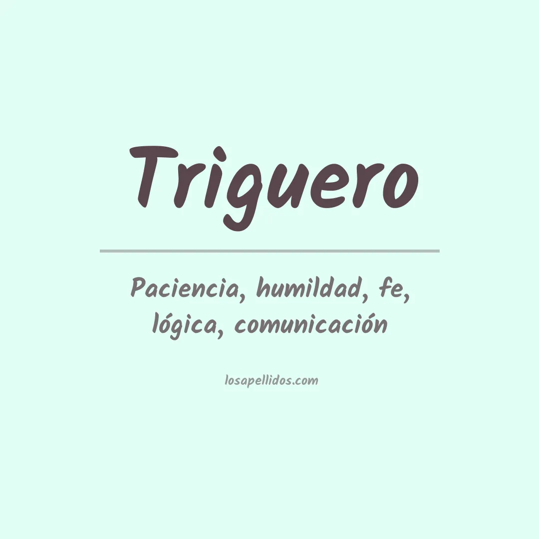 Apellido Triguero