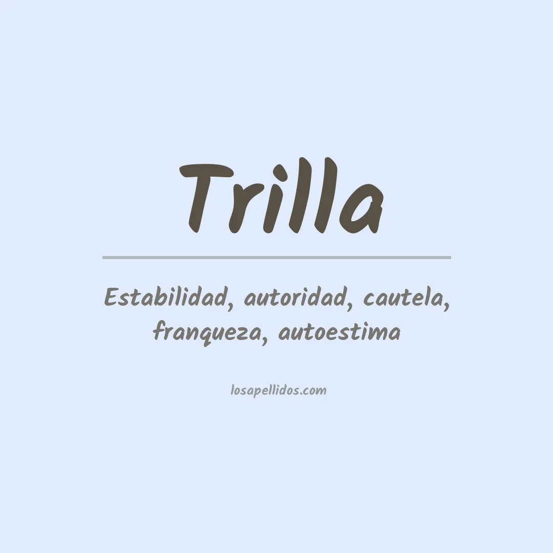 Apellido Trilla