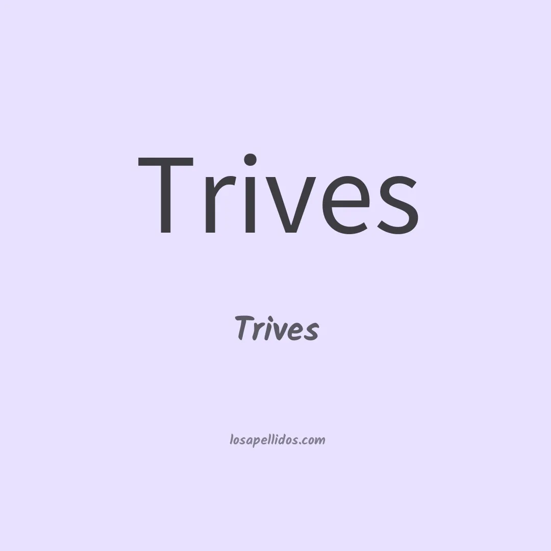 Trives en chino