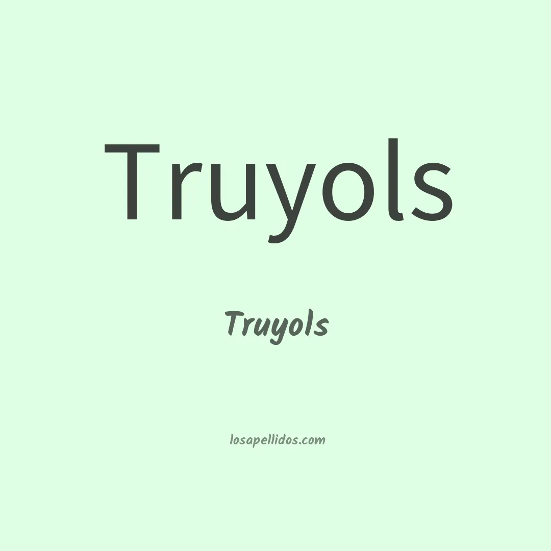 Truyols en chino