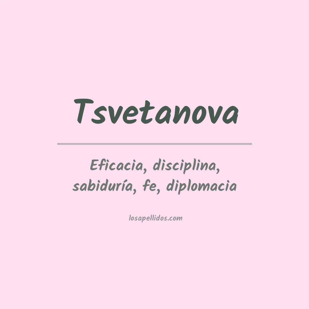 Apellido Tsvetanova