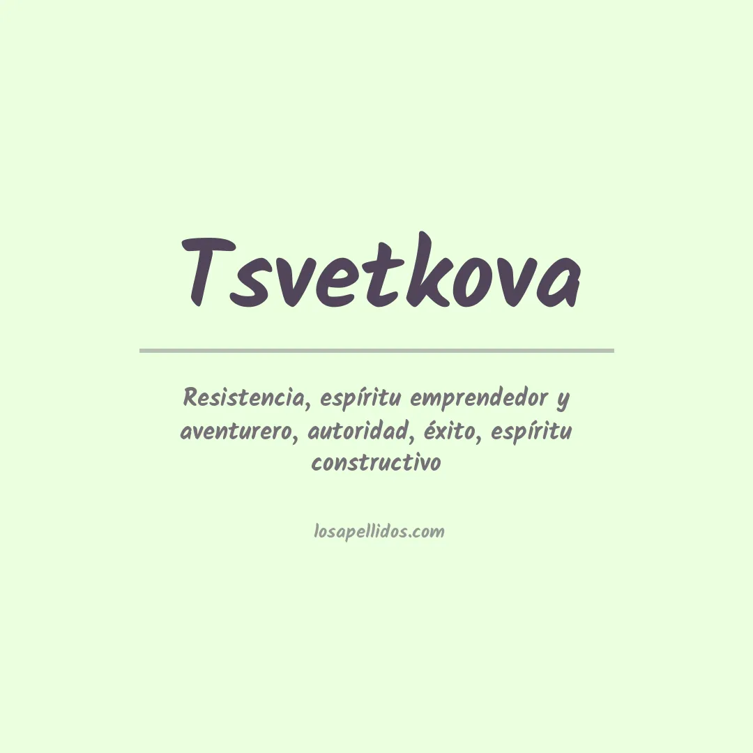 Apellido Tsvetkova