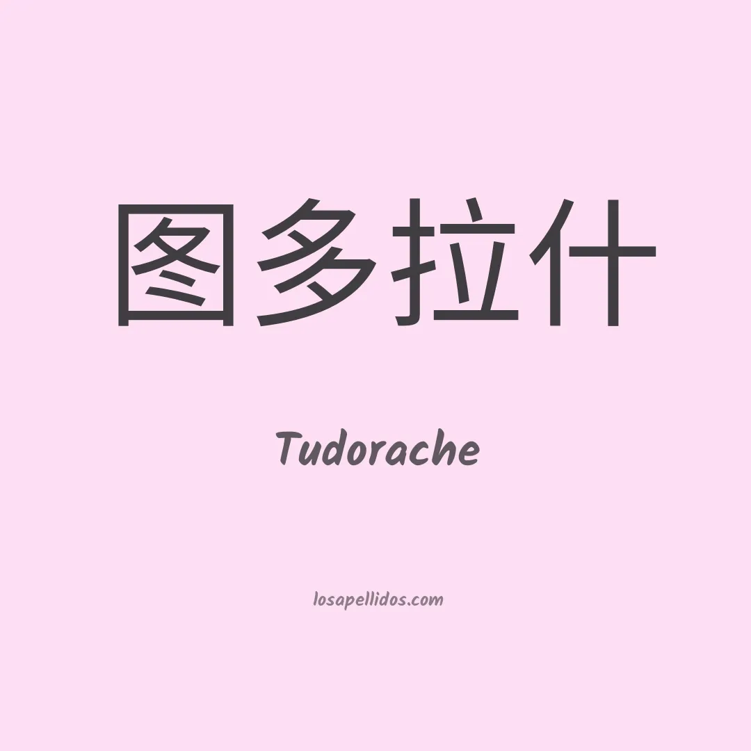 Tudorache en chino