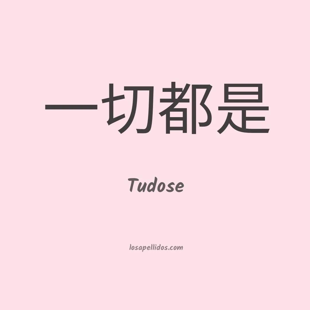 Tudose en chino