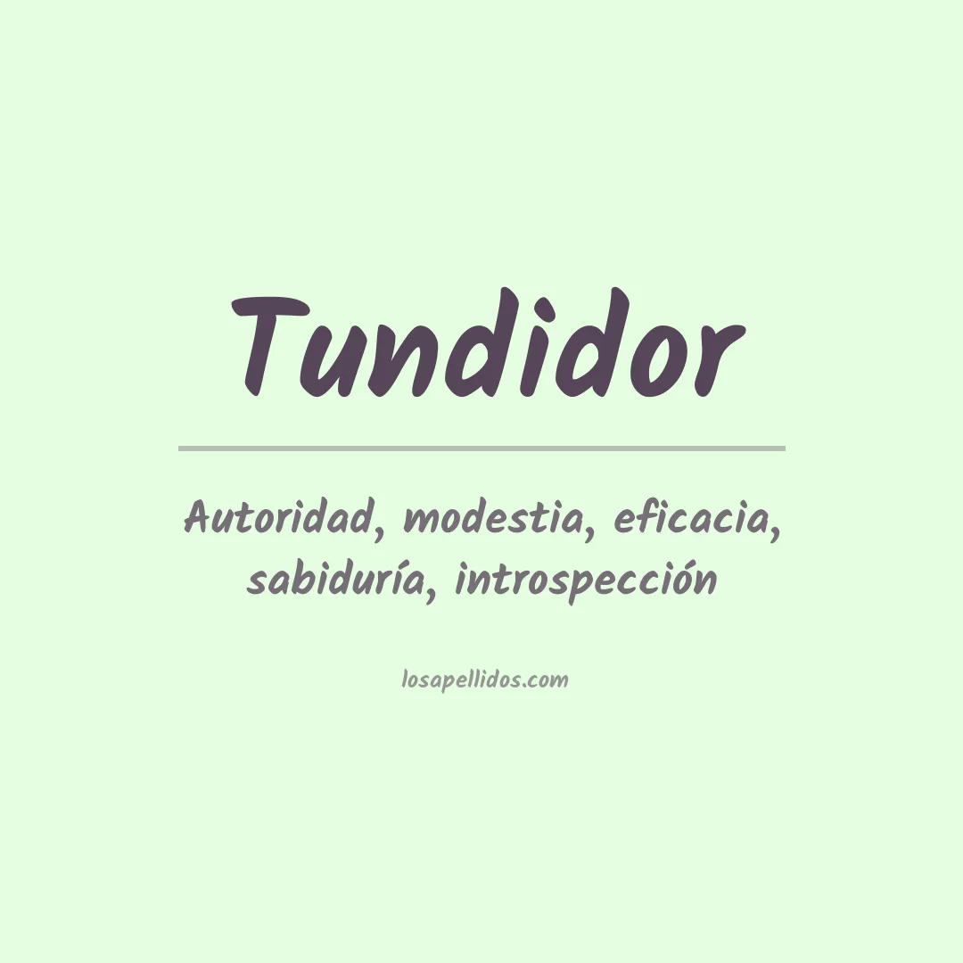 Significado del Apellido Tundidor