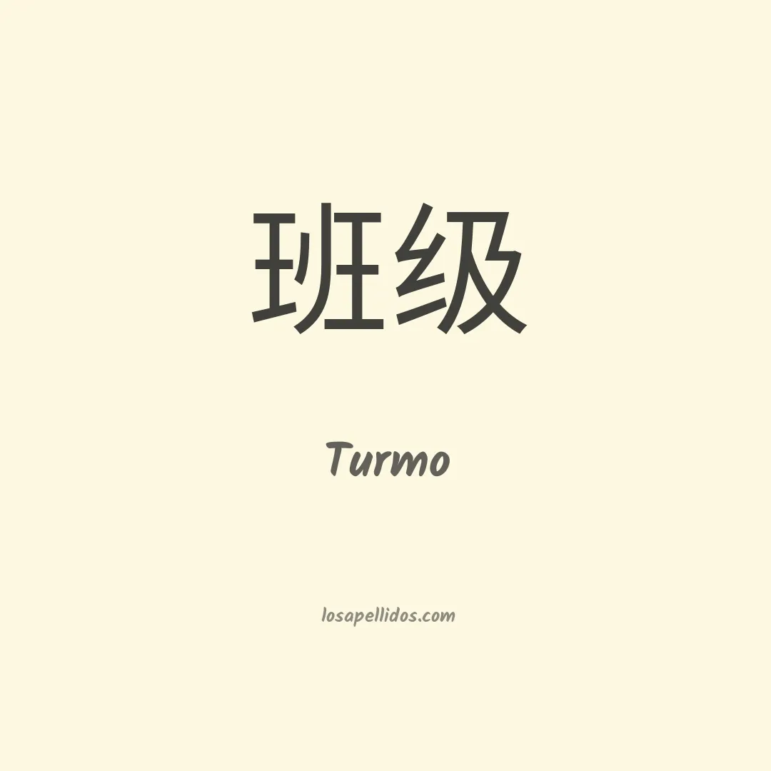 Turmo en chino