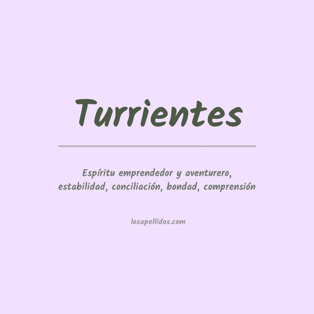 Significado del Apellido Turrientes